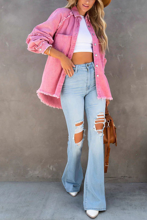 Dames Jeans met Knoopsluiting en Zakken