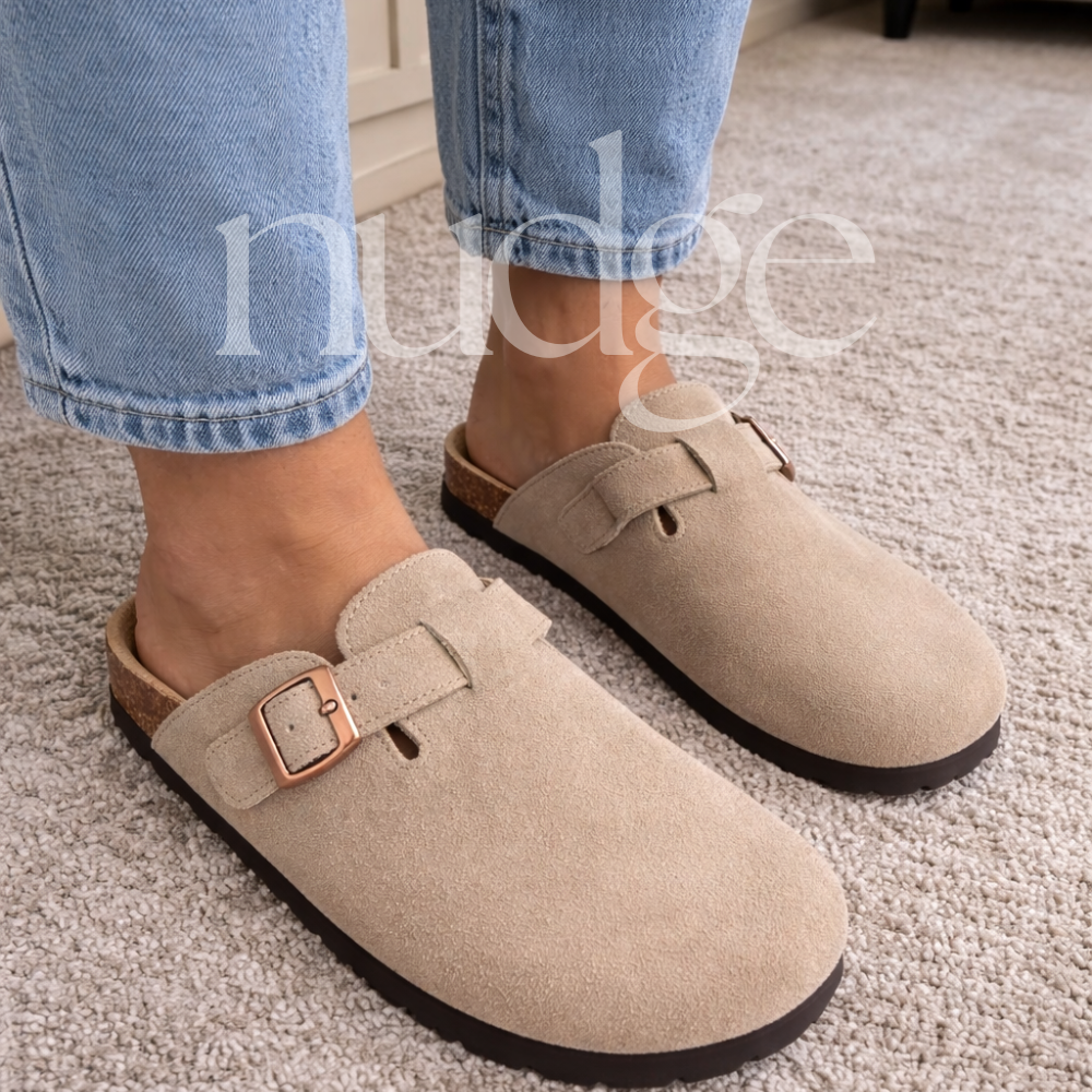 Premium Suède Clogs – Klassiek