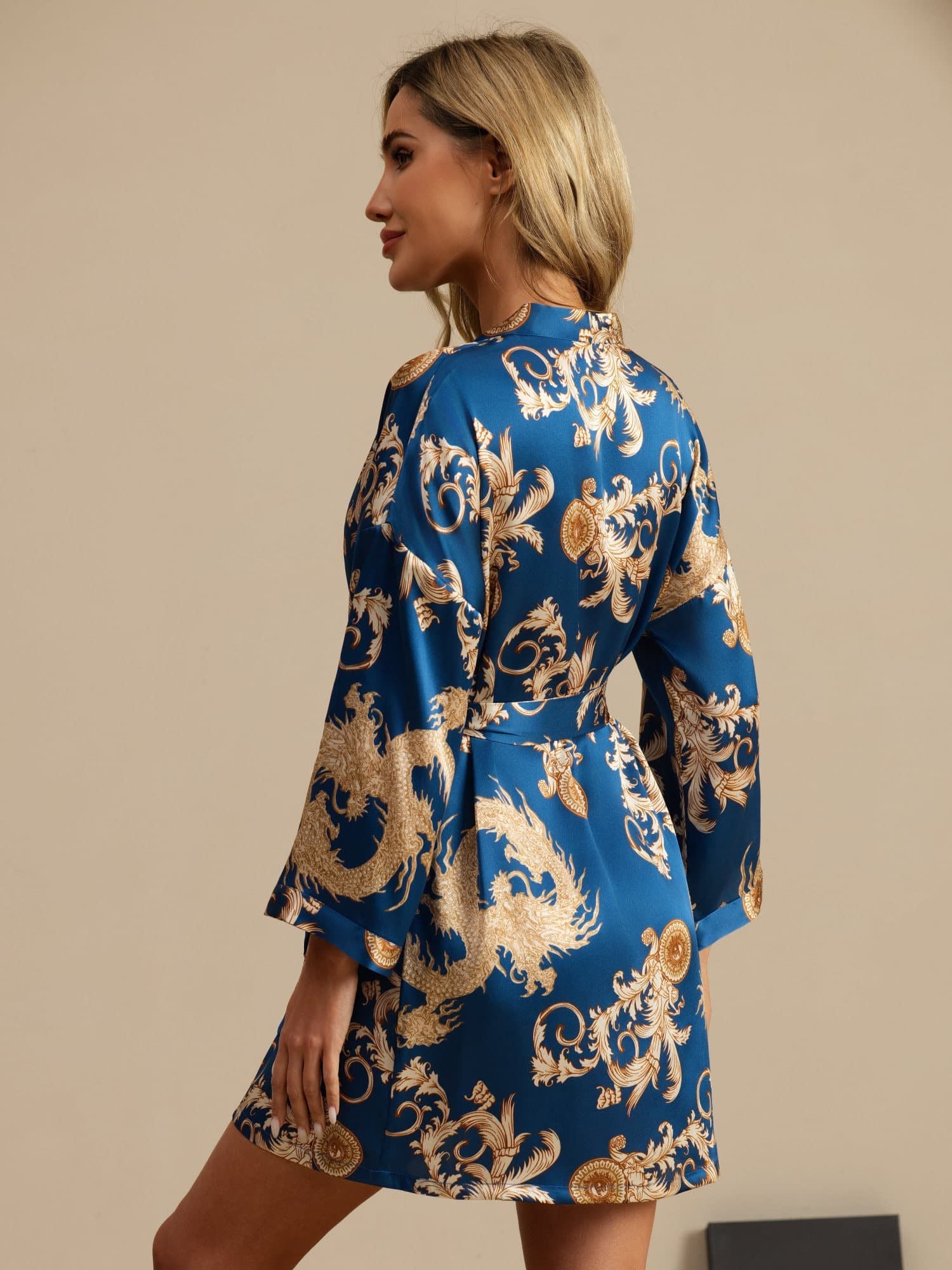 Satijnen Kimono Ochtendjas Riem