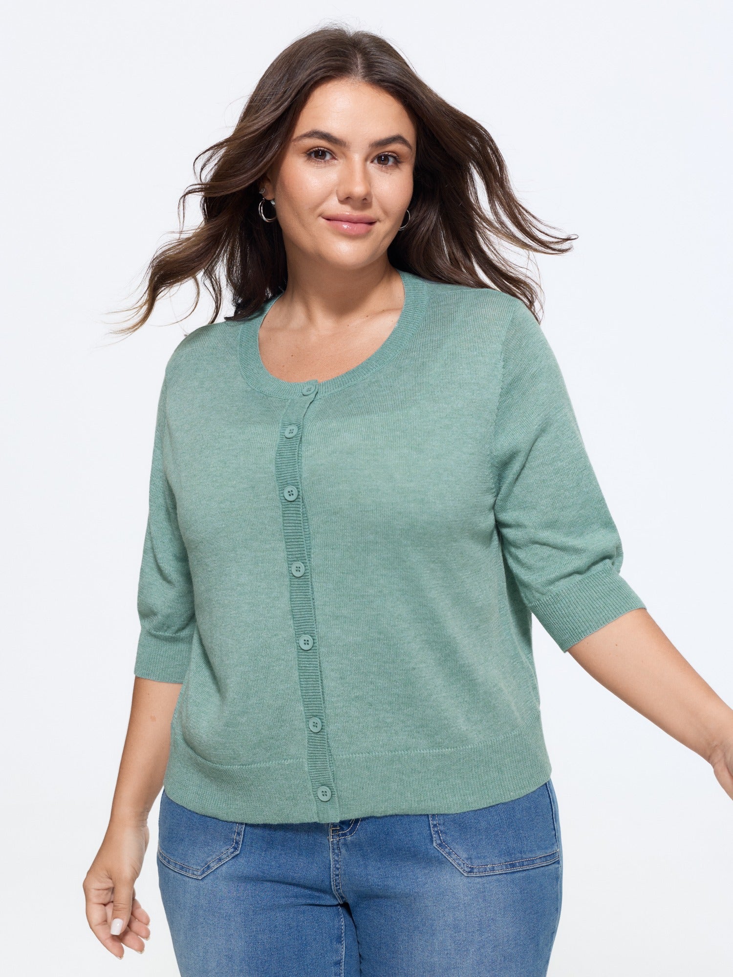Gebreid Vest Dames Heather