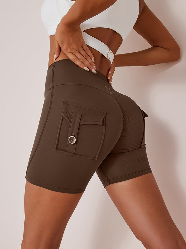 Sportshort Dames Cargo Hoge Taille met Lift-Effect