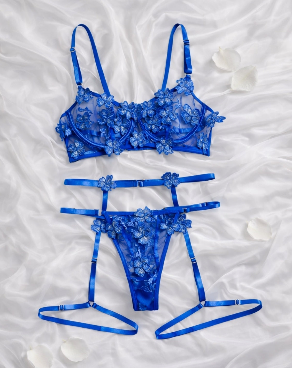 AQURA - Lingerieset Dames Bloemen Kant – Luxe – Elegante Set met Sensuele Look