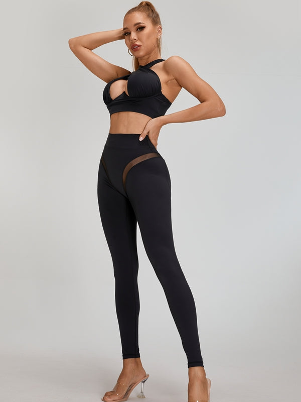 Sport BH Dames Cross Back Lift-Effect Wit Zwart