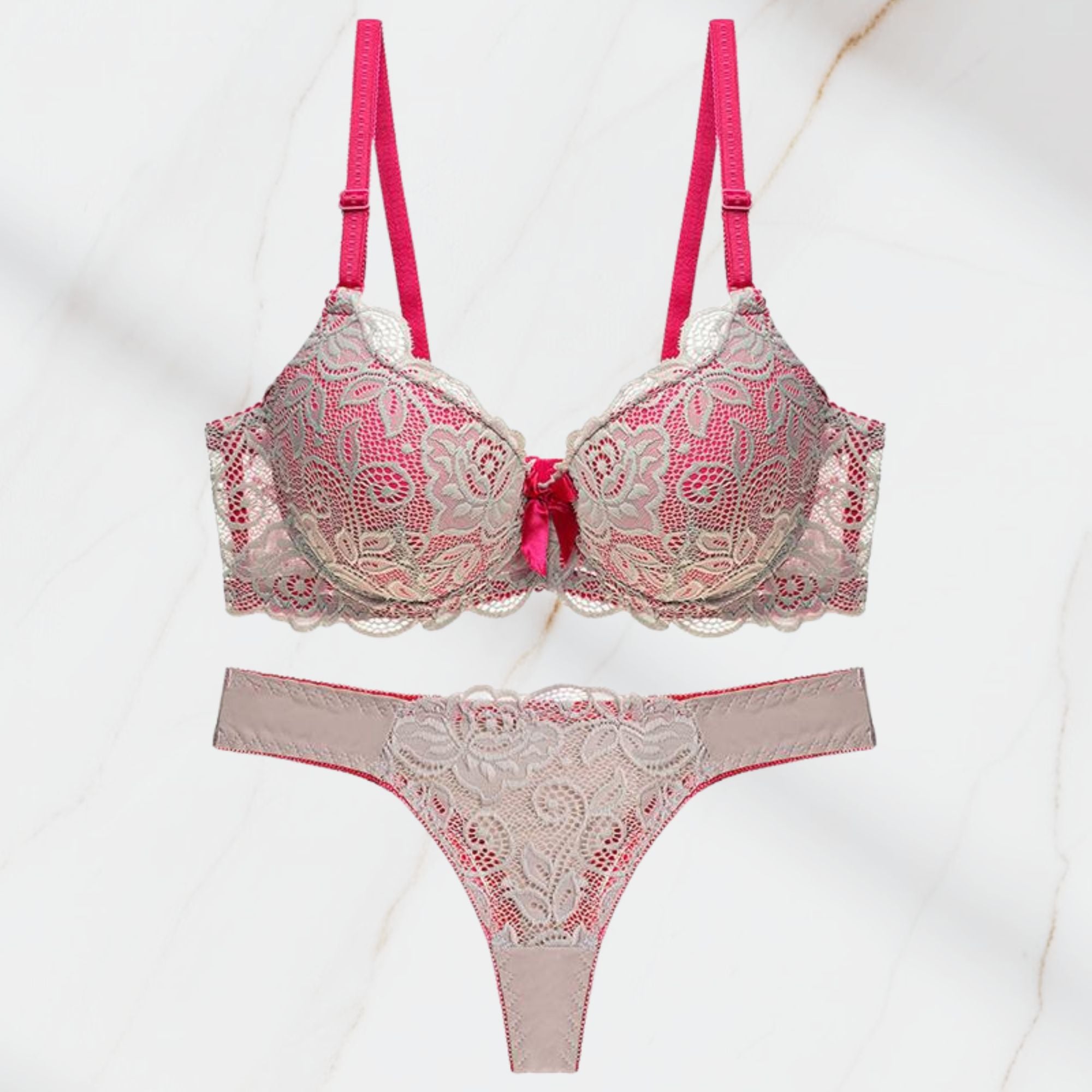 CÉLESTINE - Bh En String Set Dames Kant – Zacht Draagcomfort & Elegante Look