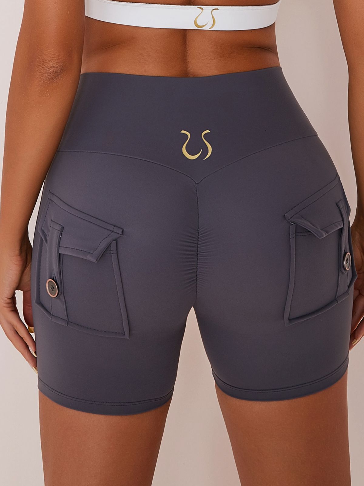 Sportshort Dames Cargo Hoge Taille met Lift-Effect