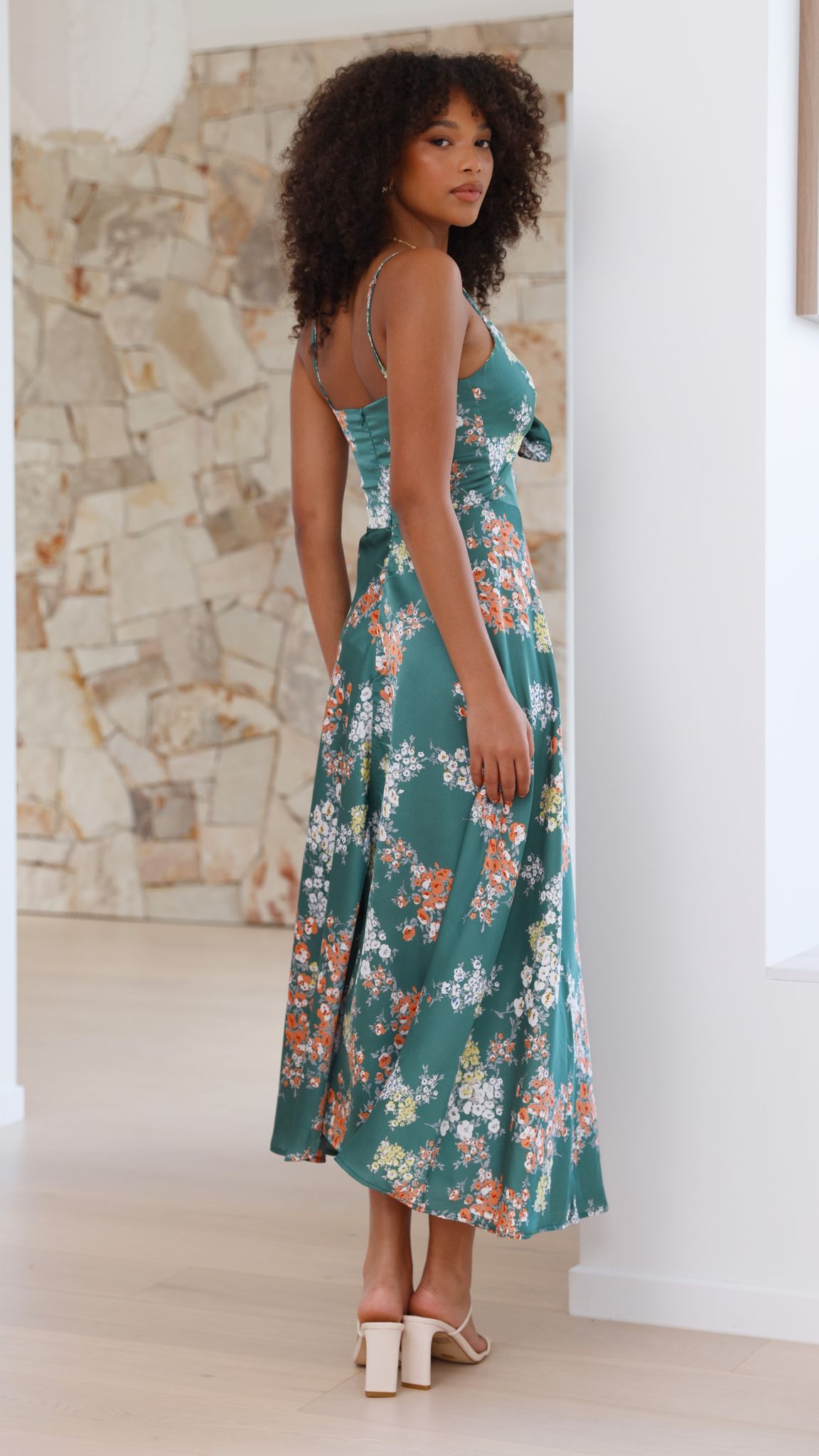 Midi Jurk Met Bloemenprint