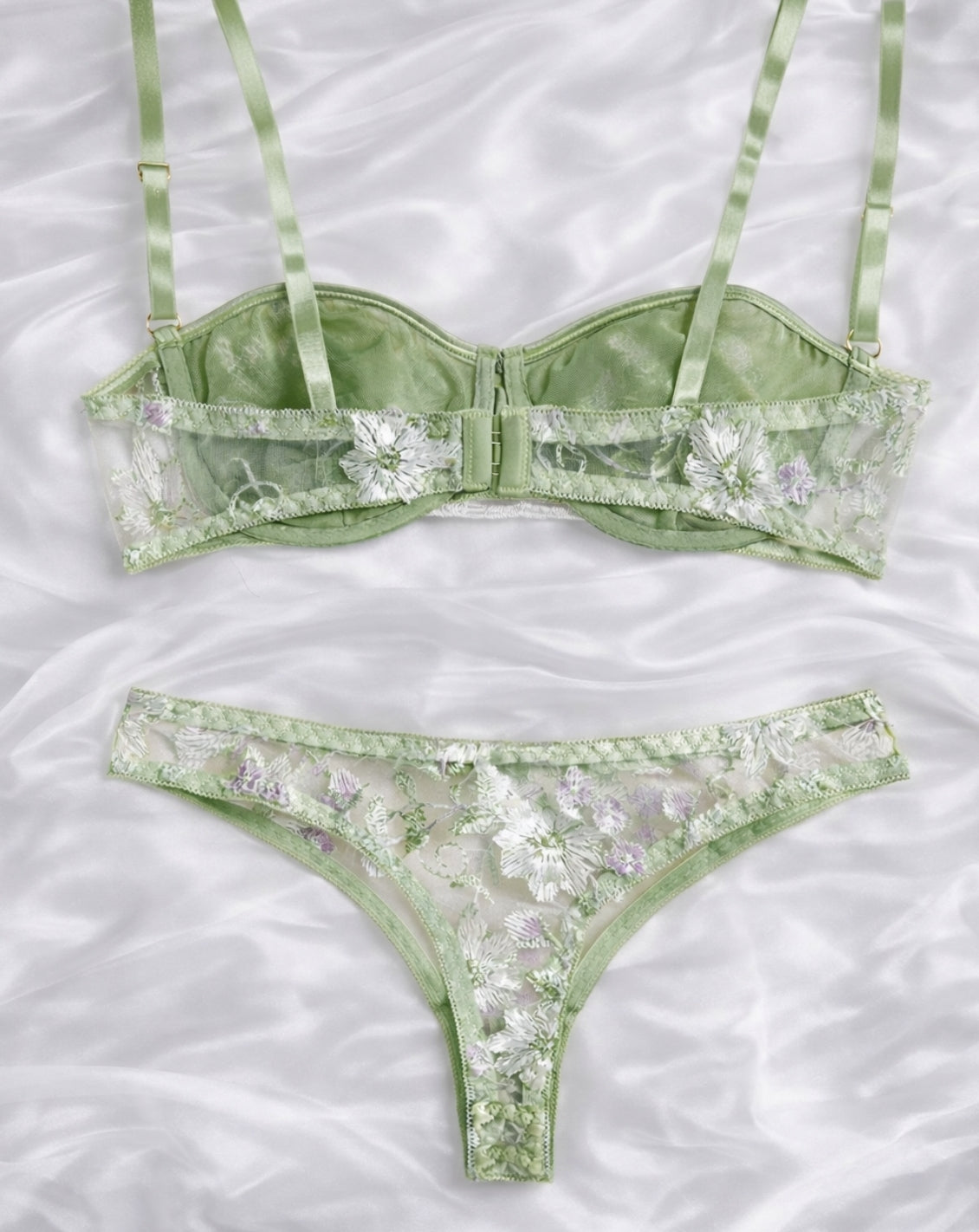 VERENA - Lingerieset Dames Bloemen Kant – Lente – Elegante Set met Sensuele Look