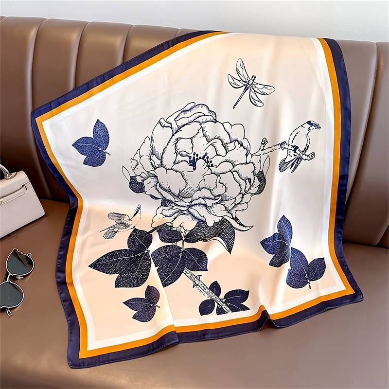 Dames Sjaal met Print en Bloemenprint
