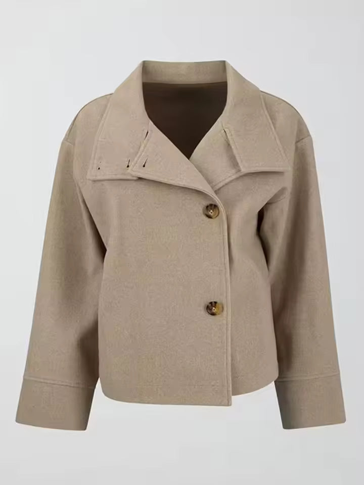 Elise – Luxe Breasted Korte Jas