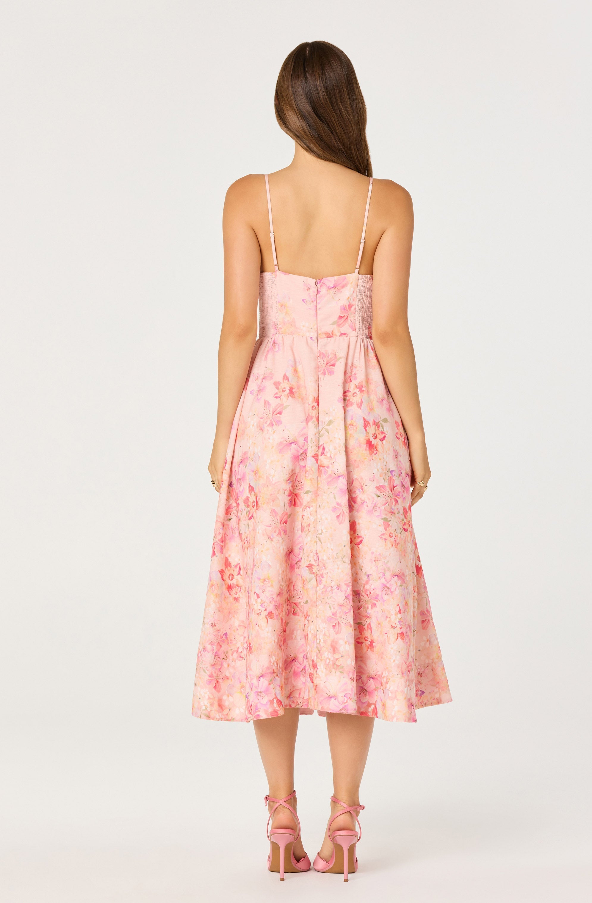 Midi Jurk Met Bloemenprint