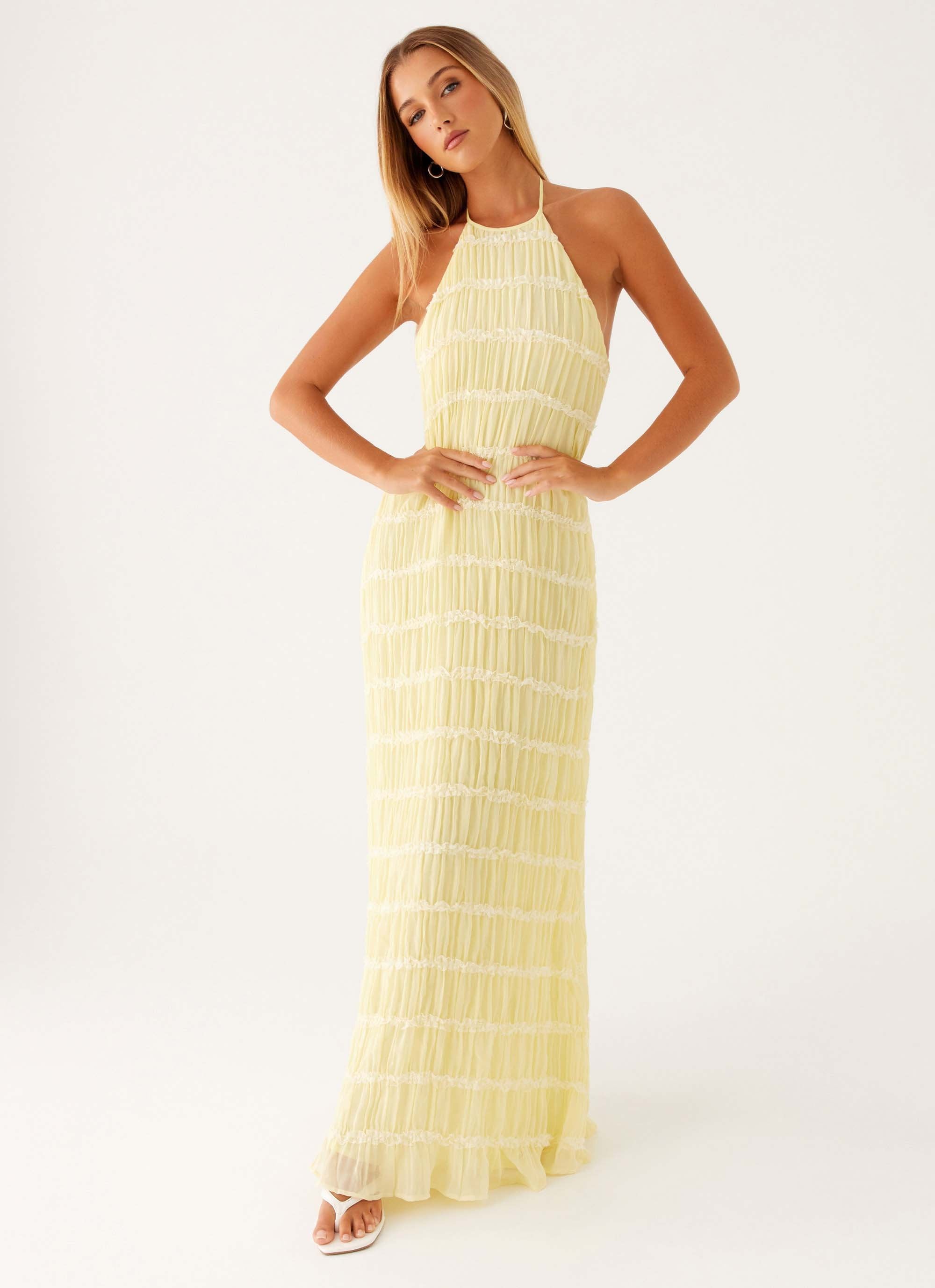 Maxi Jurk Halter – Open Rug Zomerjurk Dames