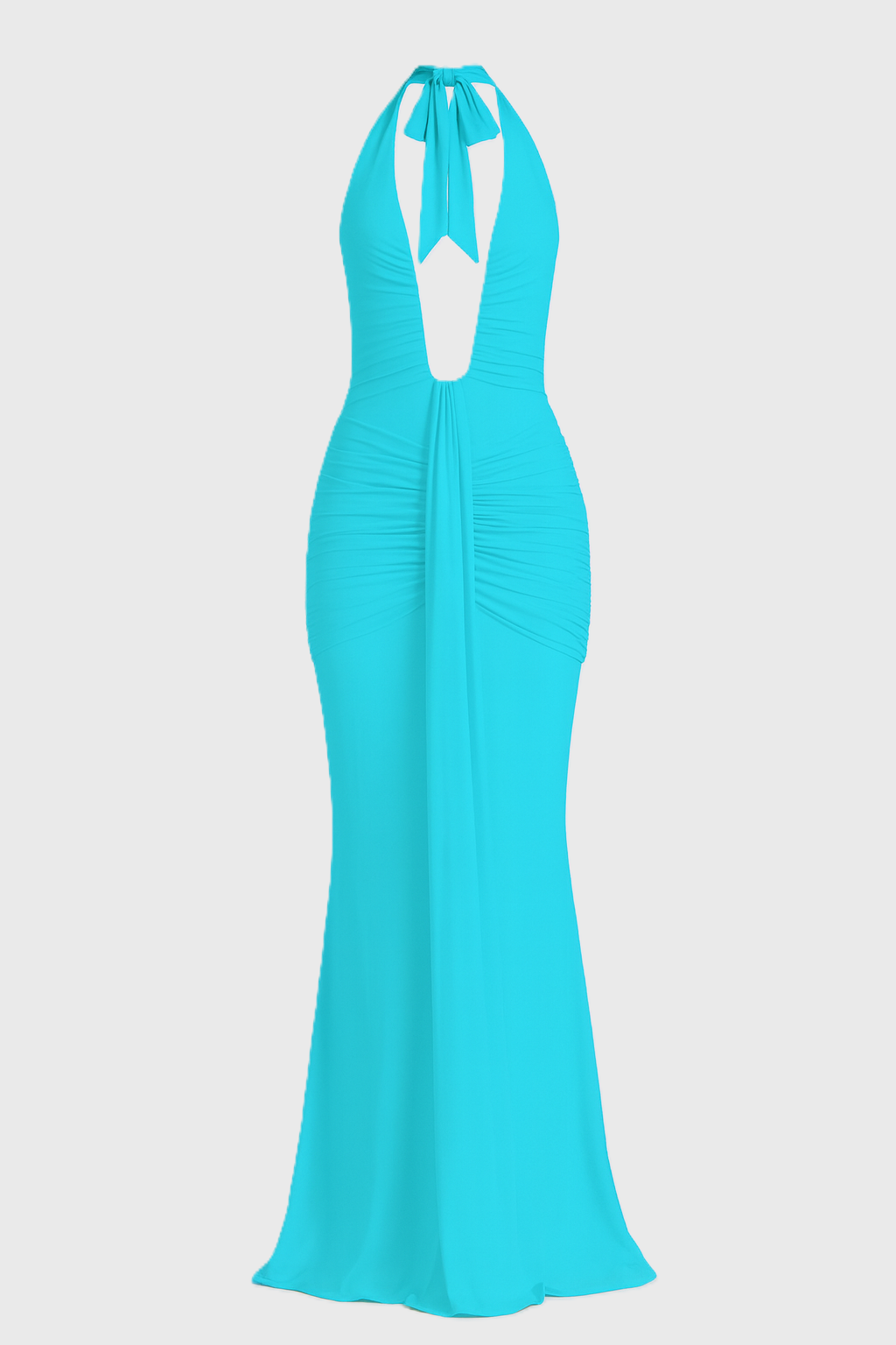 Halter Maxi Jurk met Diepe V-Hals