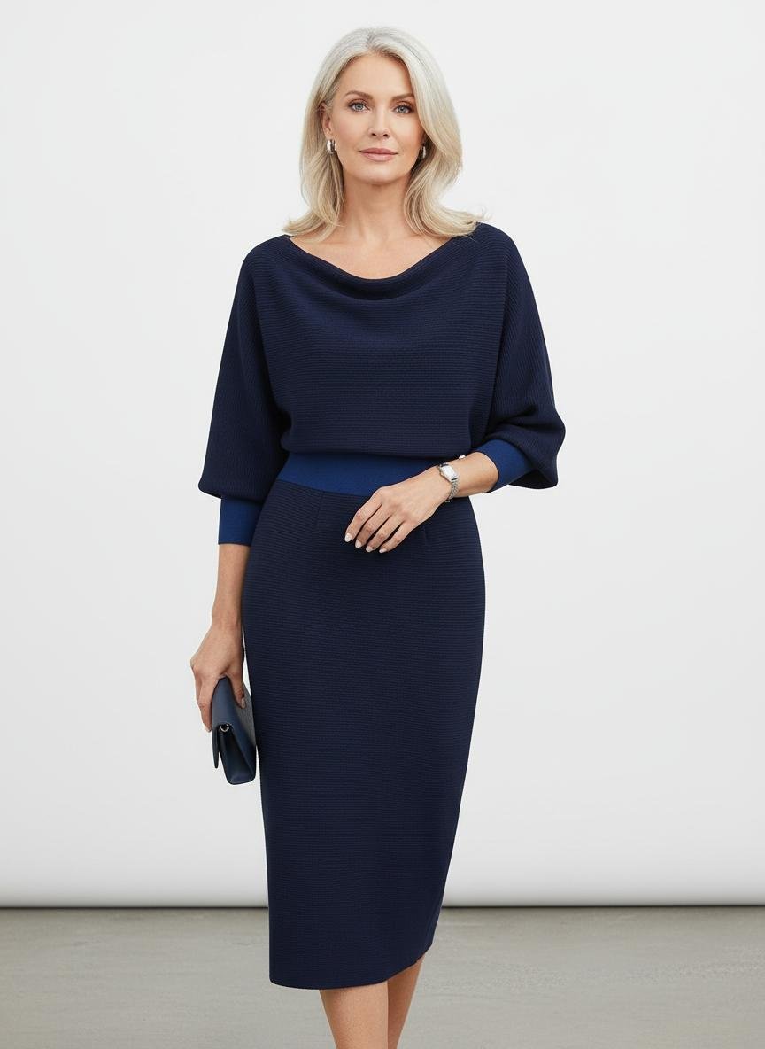 Bodycon Midi-jurk Dames - Getextureerd Fijngebreid