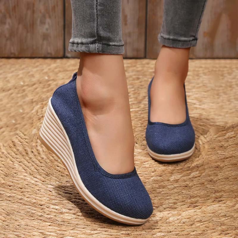 Elegante Comfort Pumps Dames met Hoge Sleehak en Instapper Pasvorm