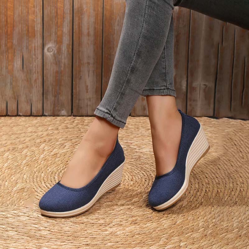 Elegante Comfort Pumps Dames met Hoge Sleehak en Instapper Pasvorm