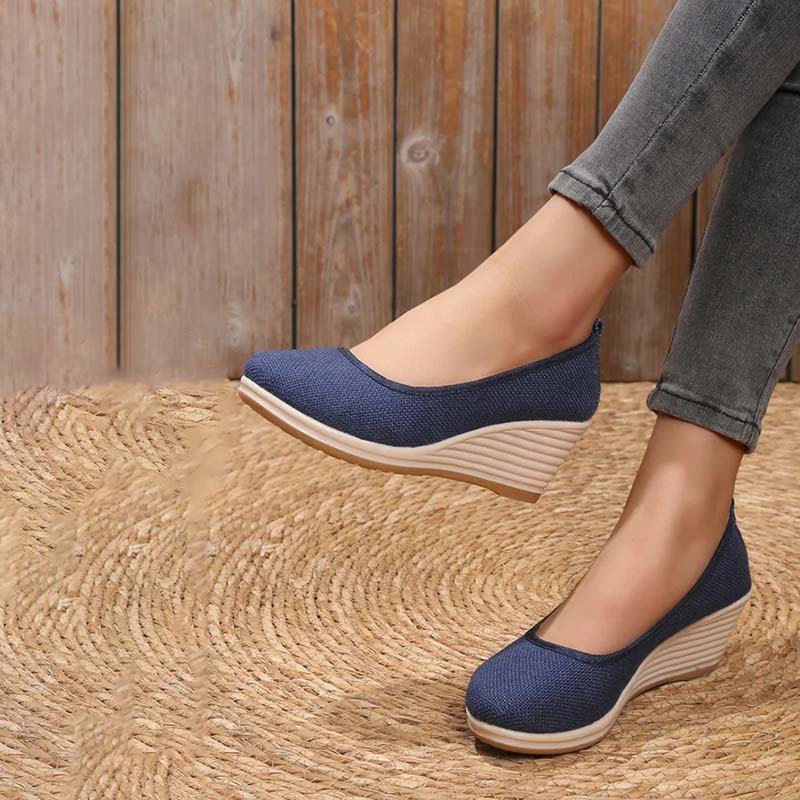 Elegante Comfort Pumps Dames met Hoge Sleehak en Instapper Pasvorm