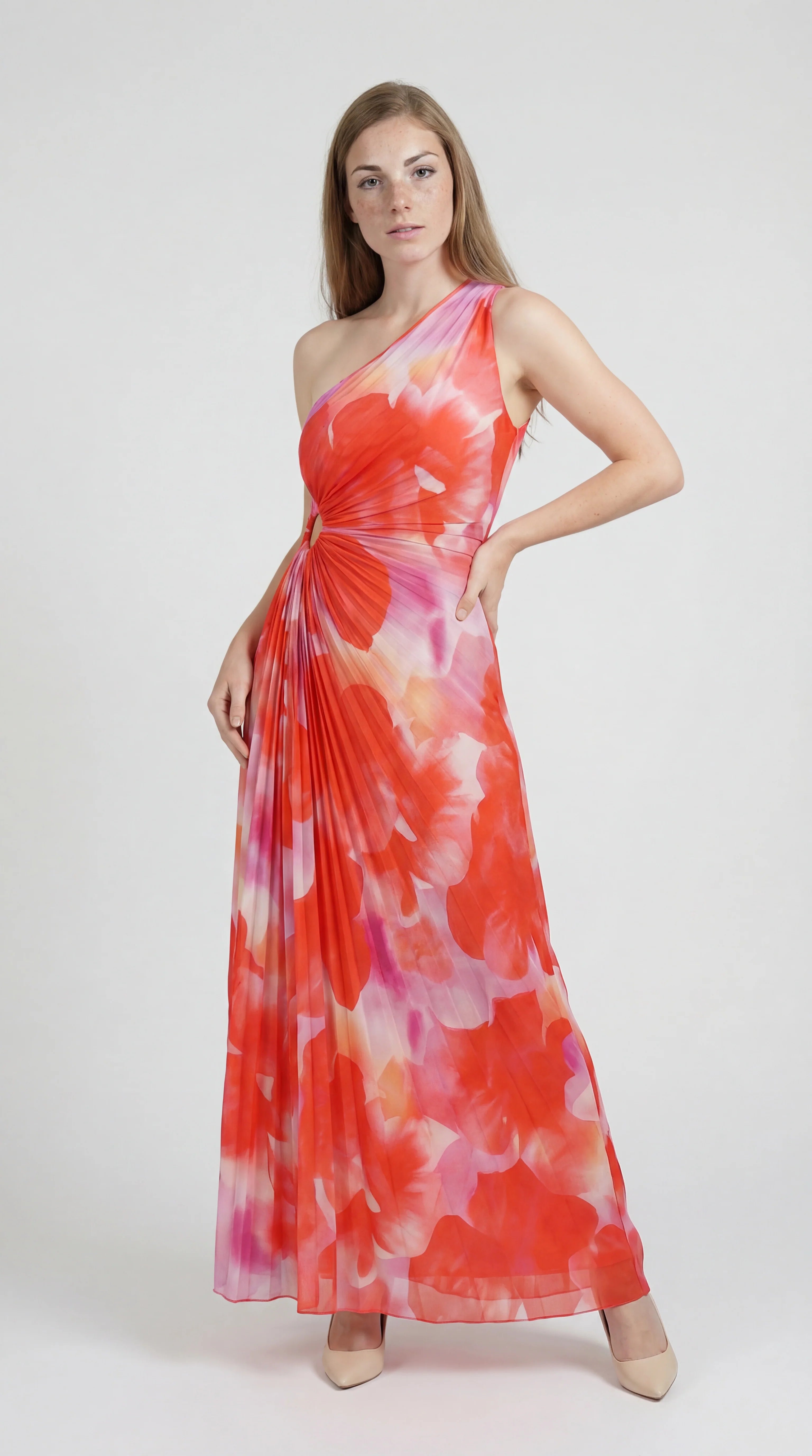 Maxi Jurk One Shoulder – Bloemenprint Zomerjurk