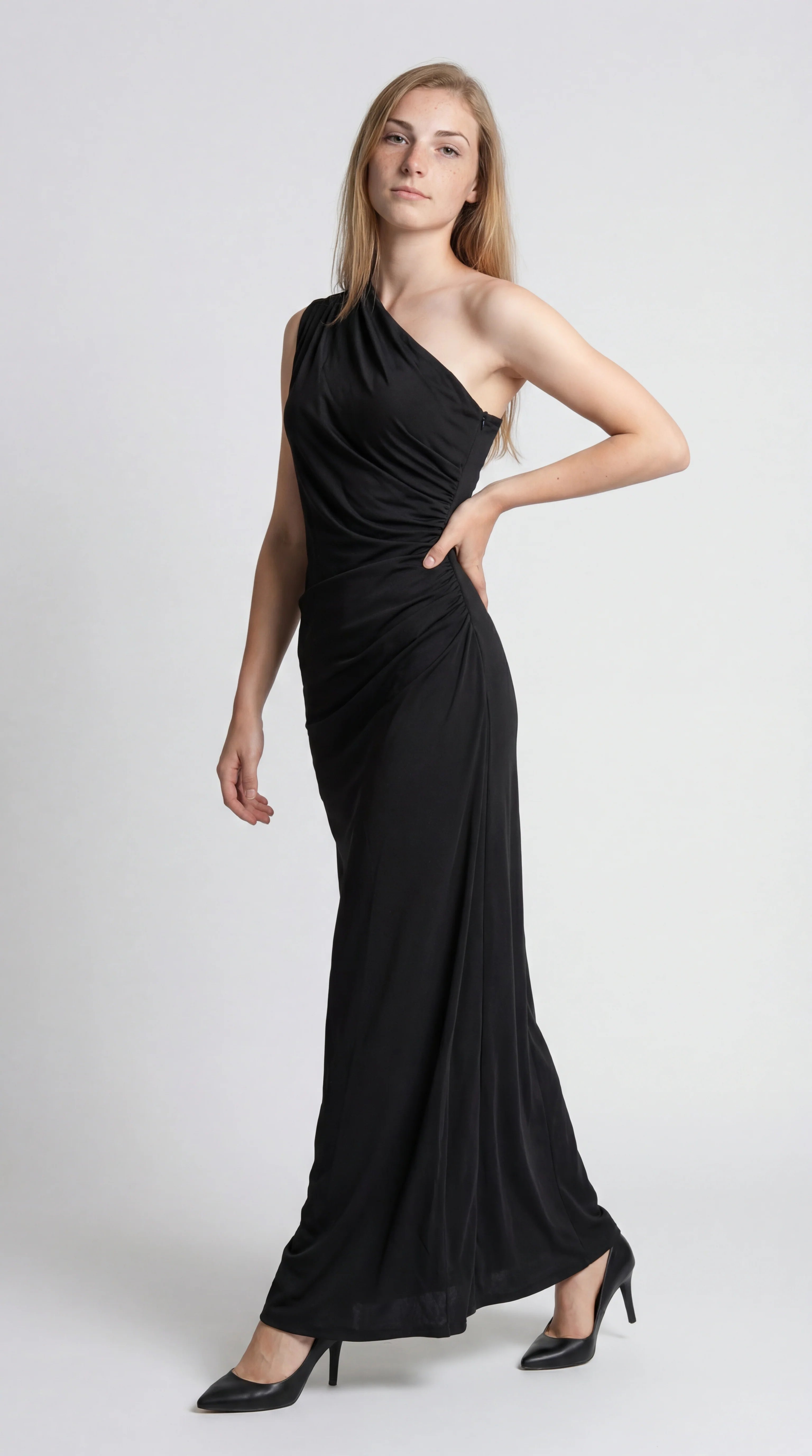 Maxi Jurk One Shoulder – Slanke Zomerjurk