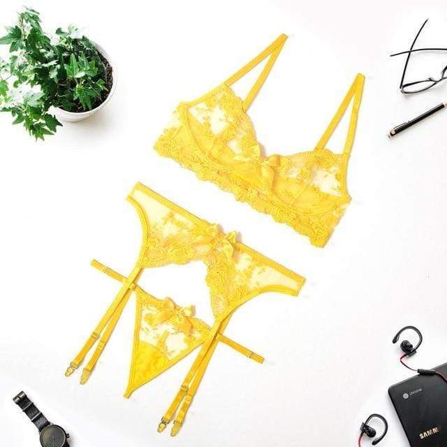 LIVC - Lingerieset Dames Kant – Luxe Met Bloemendetails – Elegante Set met Sensuele Look
