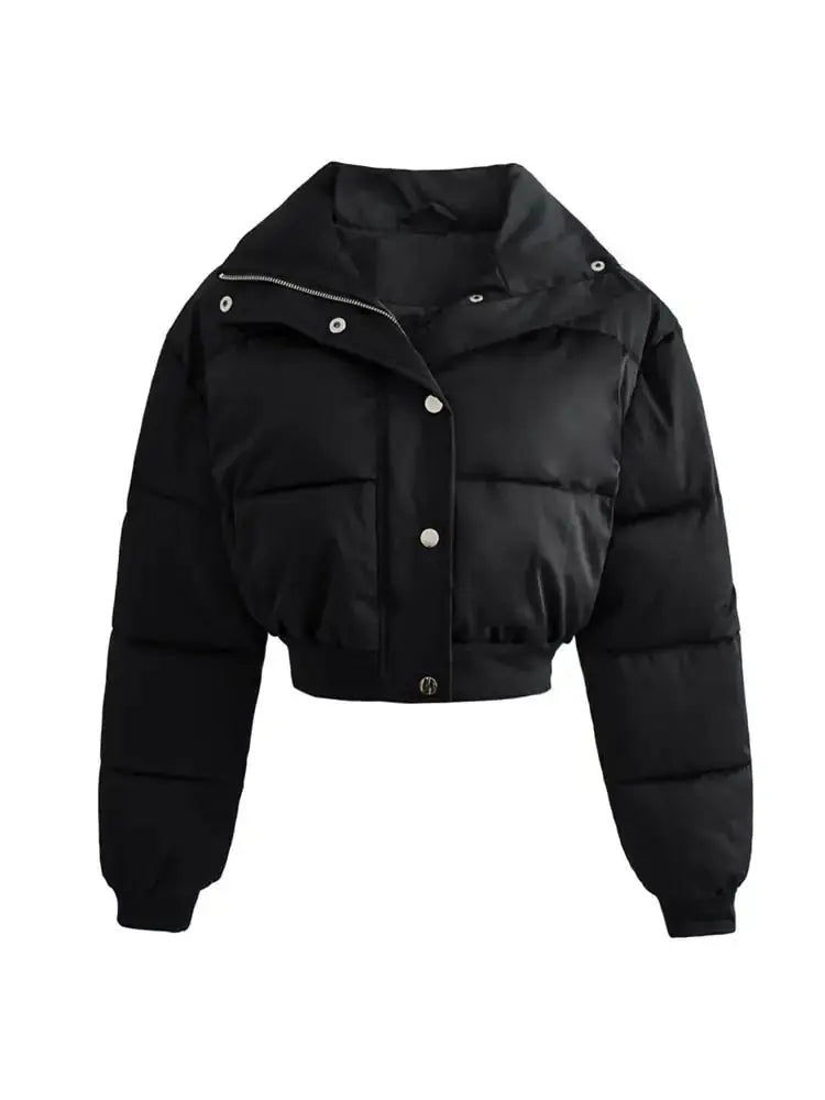 Dames Korte Gewatteerde Puffer Tussenjas | Warme Vulling | Herfst & Casual