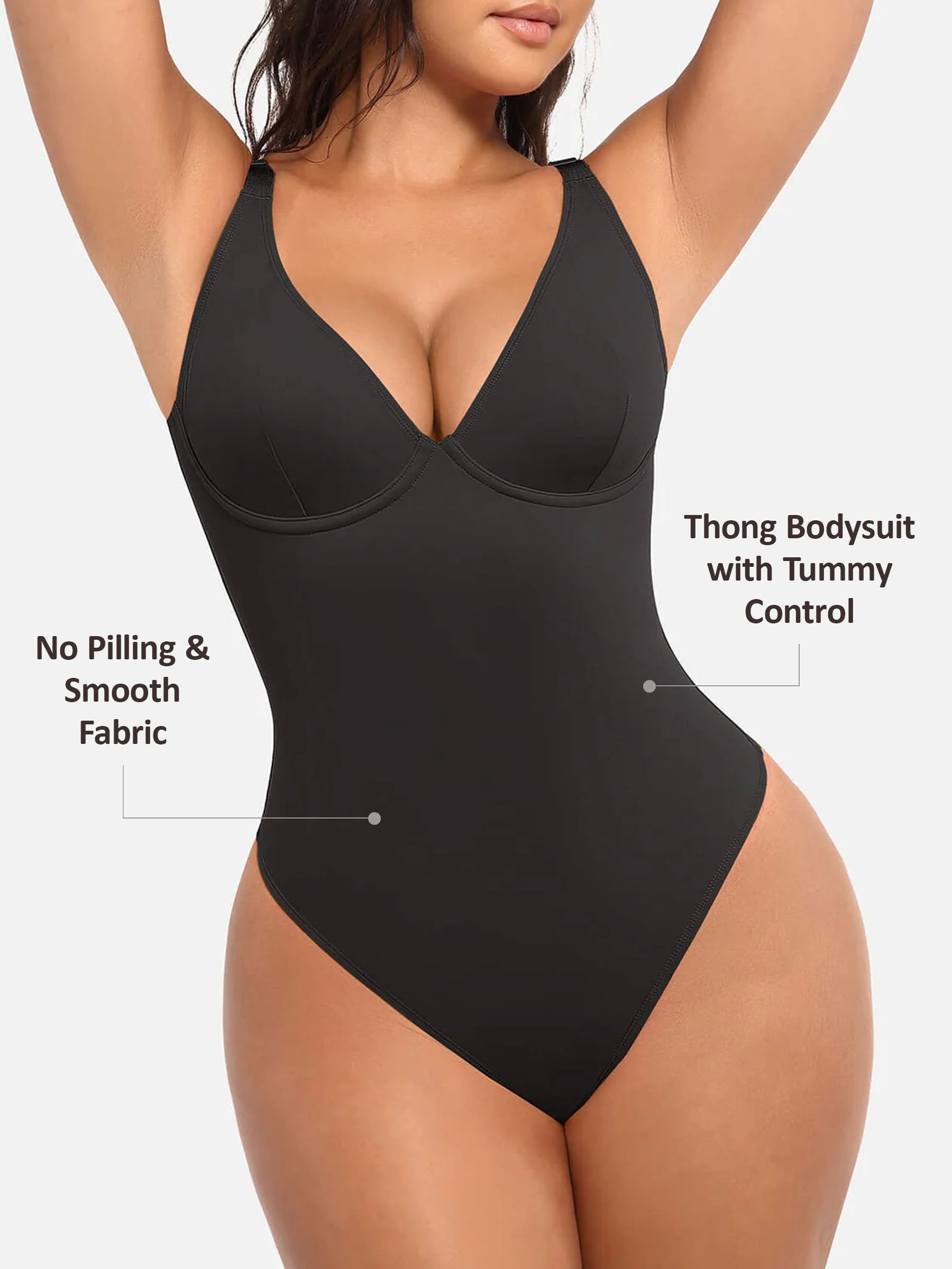 SHAPE ESSENTIAL – Corrigerende Body Dames met V-hals – Buikcontrole & Glad Silhouet