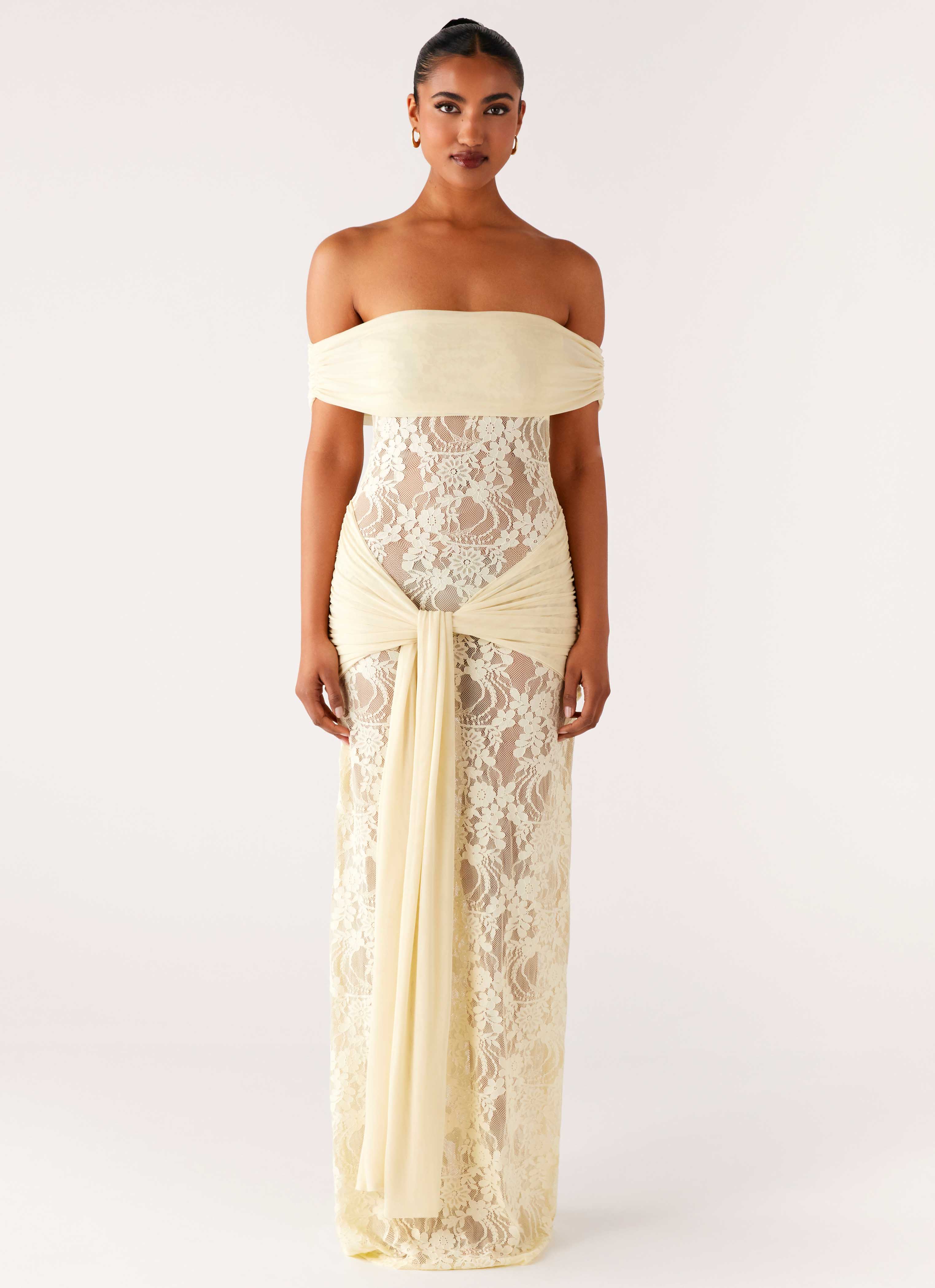 Maxi Jurk Off Shoulder – Kant Zomerjurk Elegant