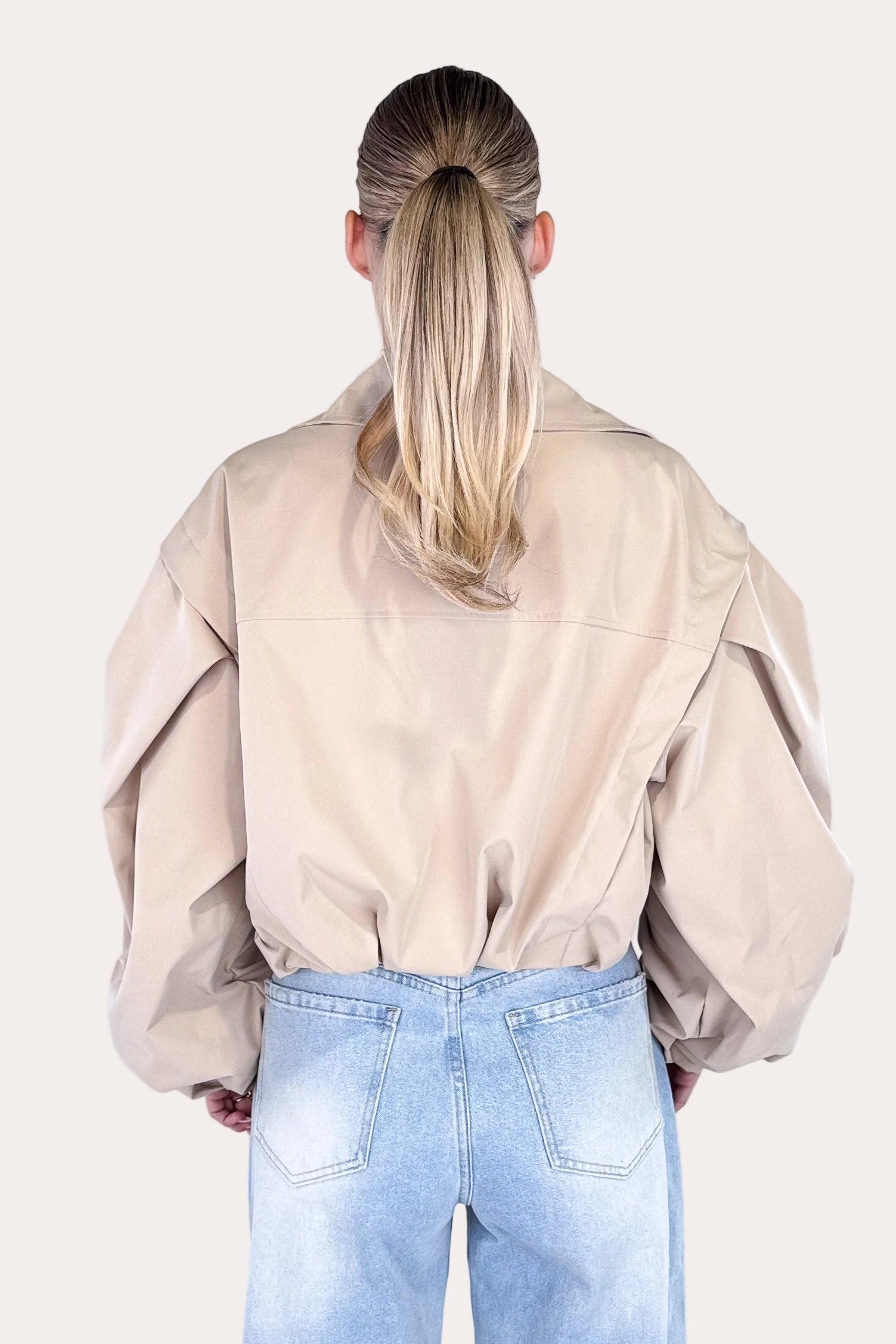 Bomber Trench Coat - Camel