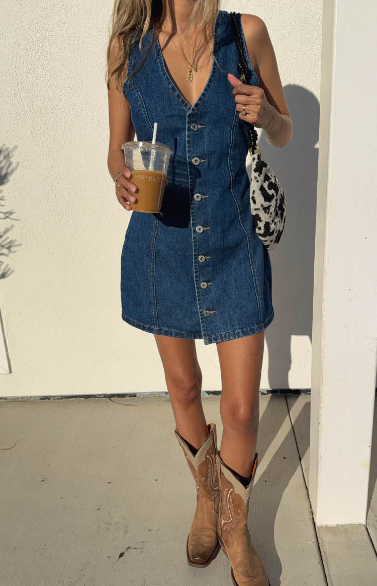 Denim Mini Jurk Dames