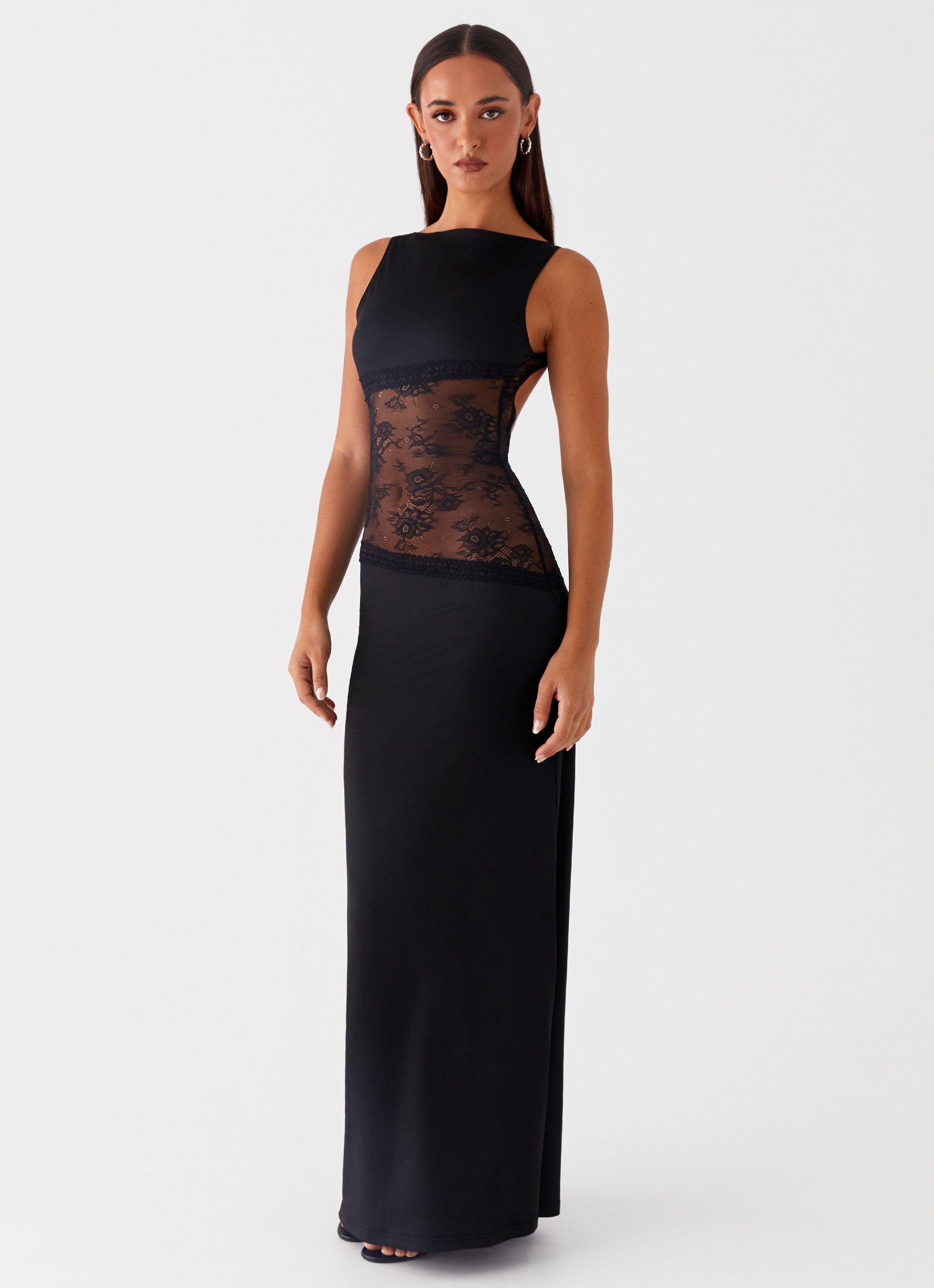 Maxi Jurk Dames – Open Rug Kant Zomerjurk Elegant