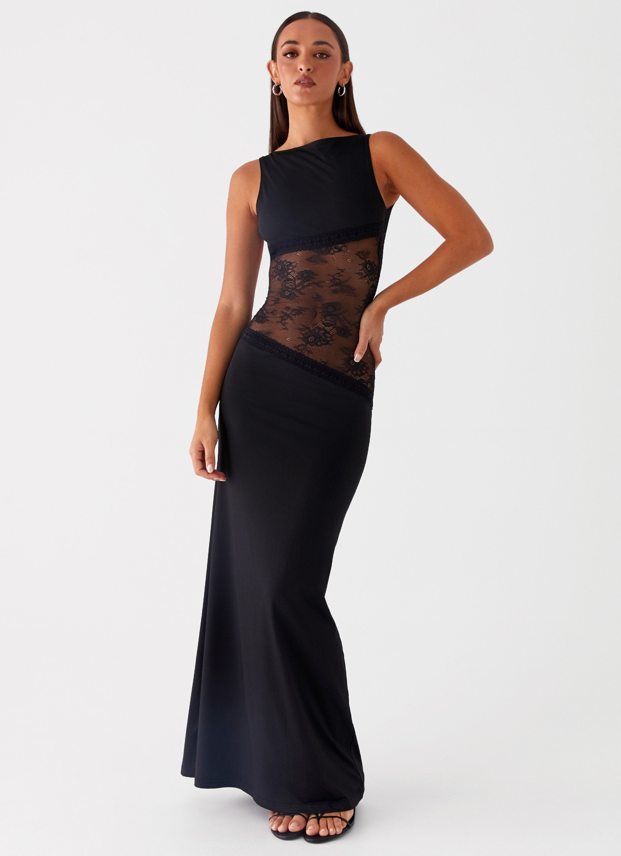 Maxi Jurk Dames – Open Rug Kant Zomerjurk Elegant