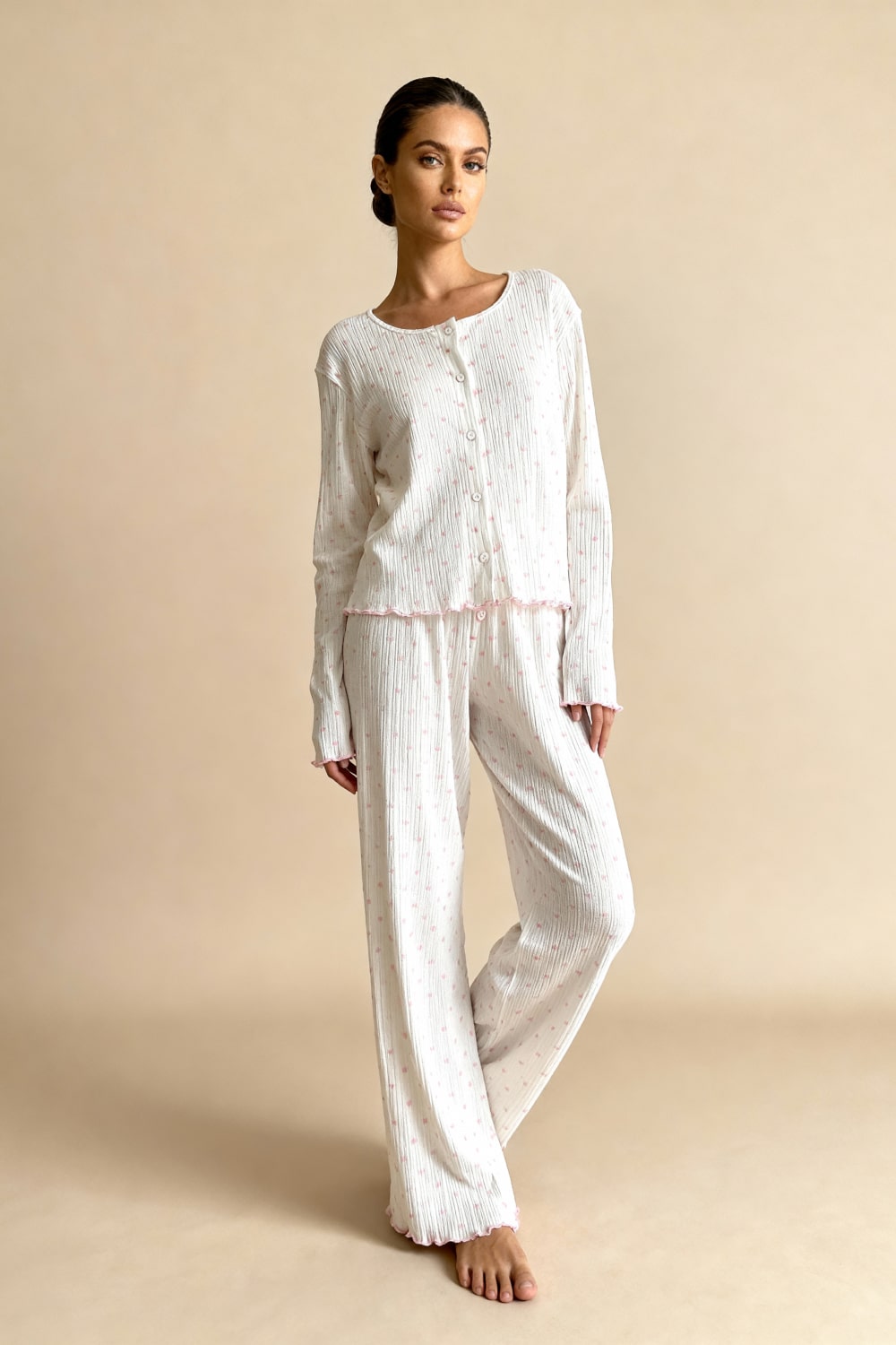Comfortabele Pyjamaset Voor Dames