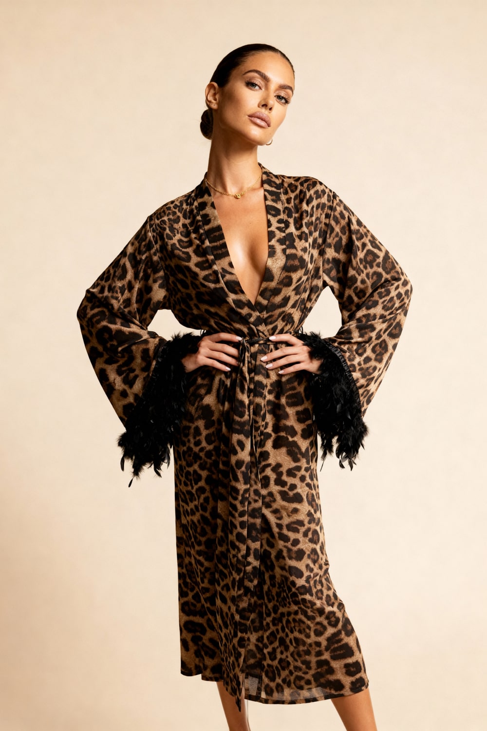 Kimono Met Veren Dames