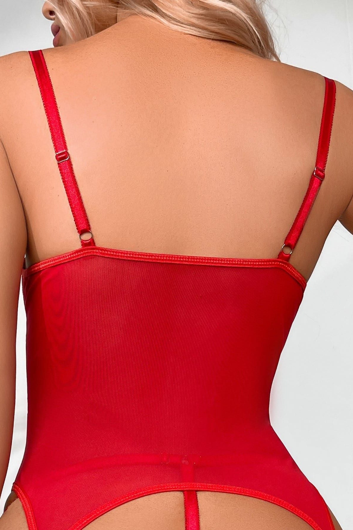 Korset Set Dames Kant – Rood Met Jarretels – Elegante Shaping met Comfort