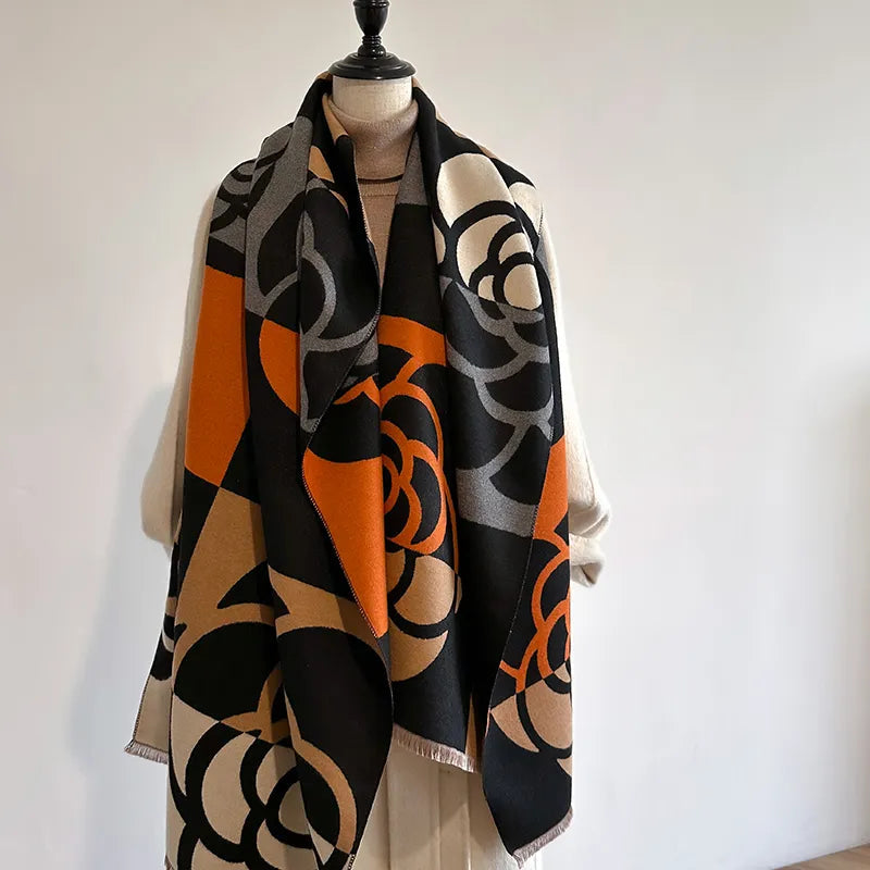 Dames Sjaal met Kant en Bloemenprint