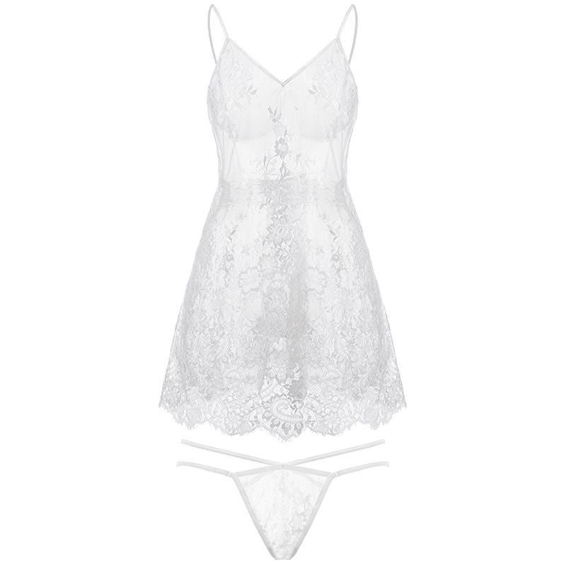 ÉLISE - Slipdress Dames Kant – Transparante Jurk – Luxe Pasvorm & Comfort