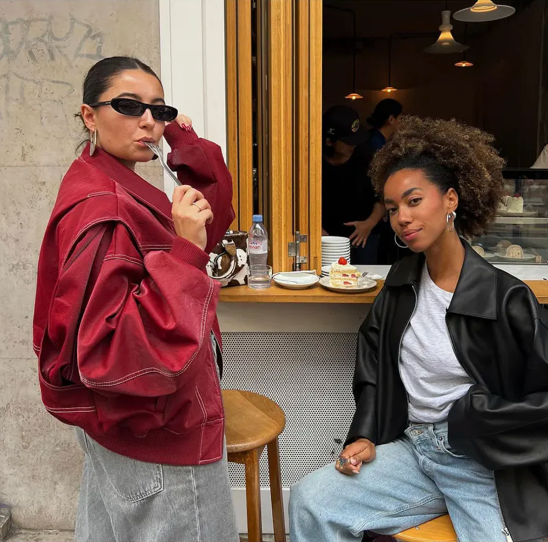 Dames Jas met Ritssluiting en Oversized Pasvorm