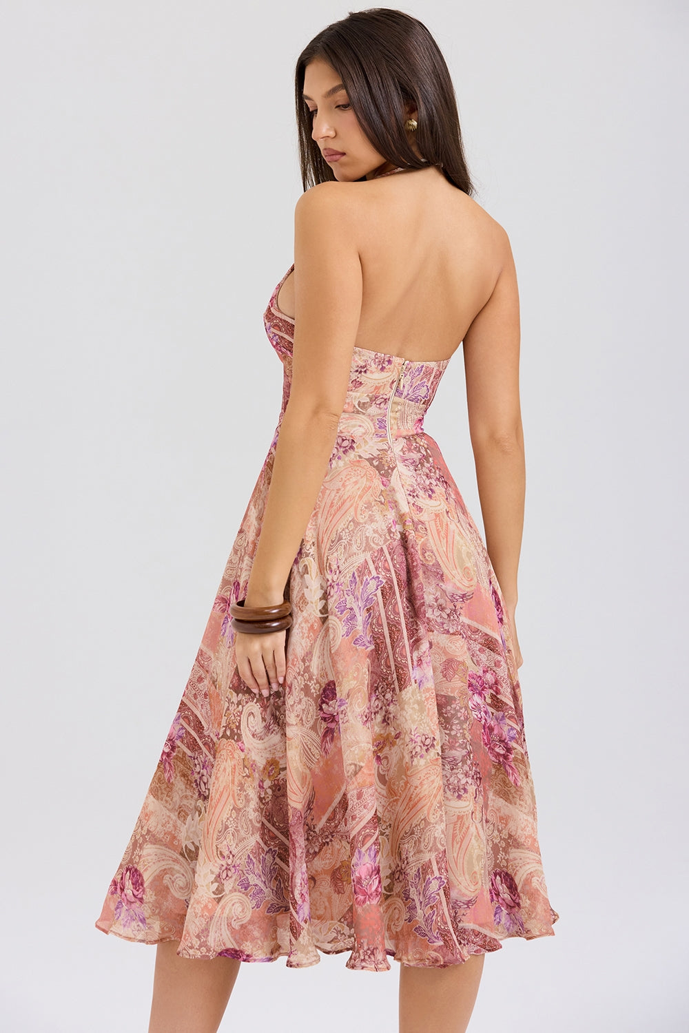 Midi Jurk Halter – Paisley Print Zomerjurk