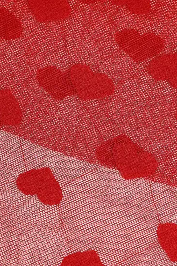 Teddy Set Dames Kant – Rood Met Mesh En String – Sensueel Design & Soepel Comfort