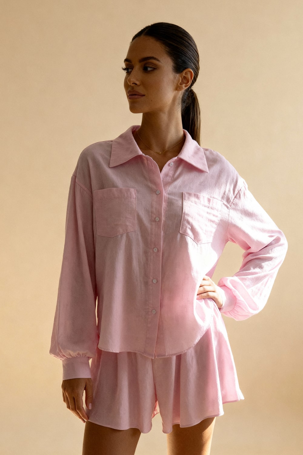 Comfortabele Pyjamaset Dames Oudroze