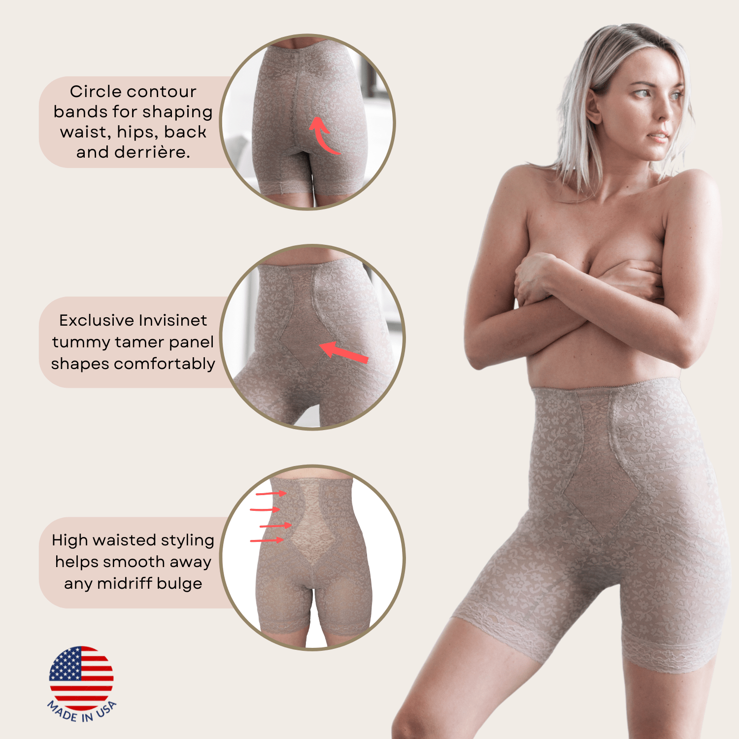 LivingCurves – Kanten Corrigerende Short Dames Hoge Taille – Stevige Buikcontrole