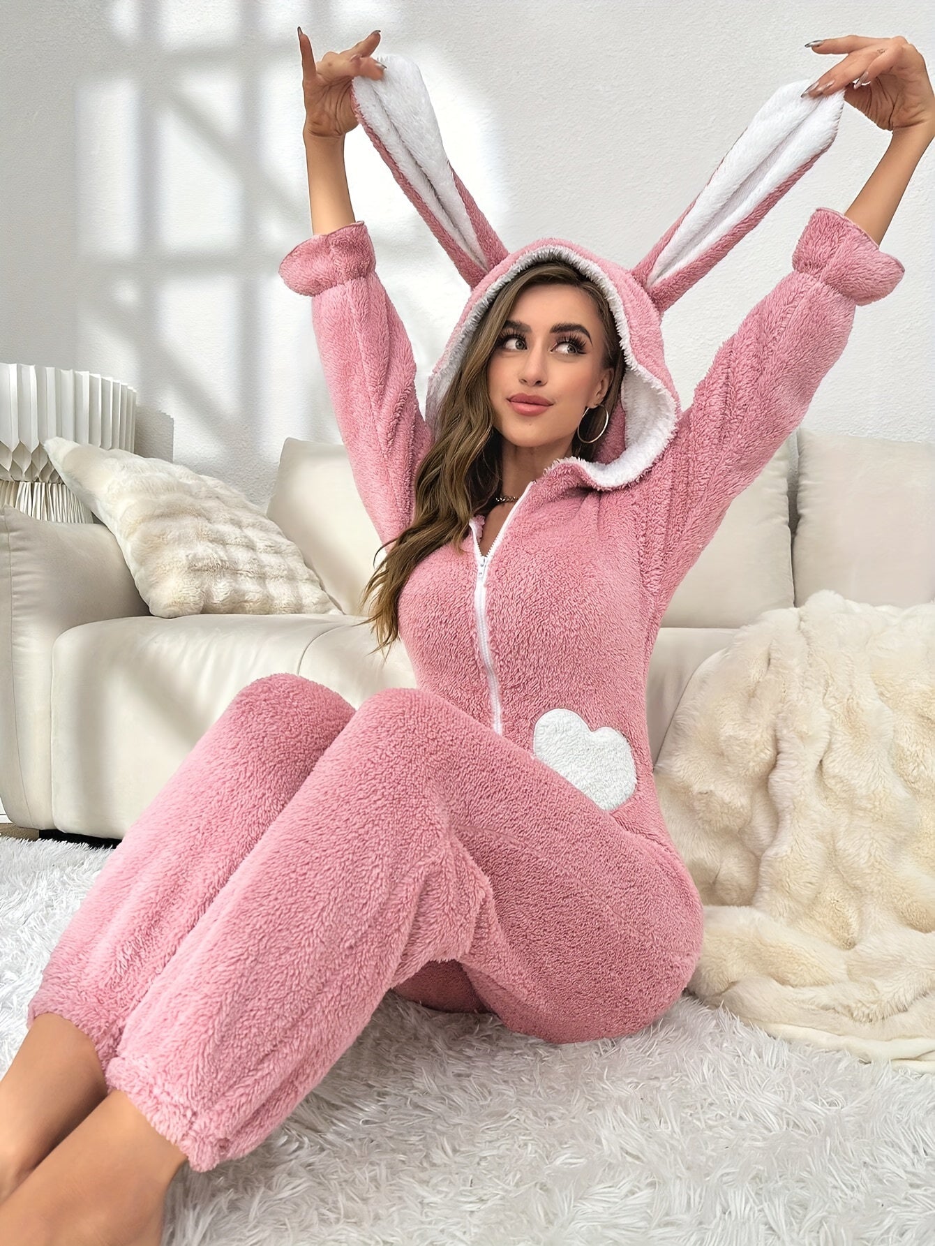 Dames Pyjamaset met Capuchon en Stretchstof | Maud