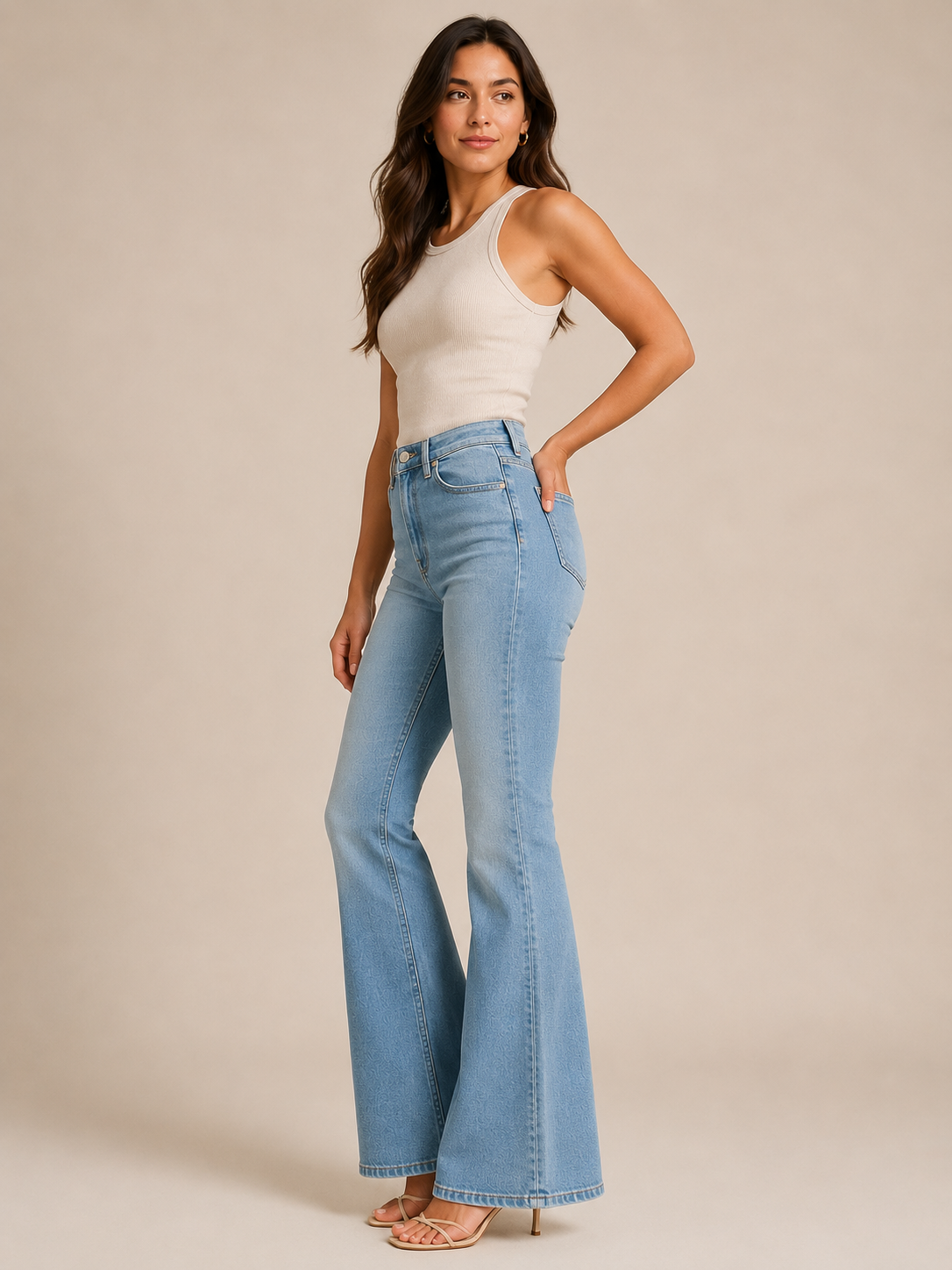 Dames Flared Jeans Hoge Taille | Stretchdenim & Wijde Pijpen | Casual & Retro