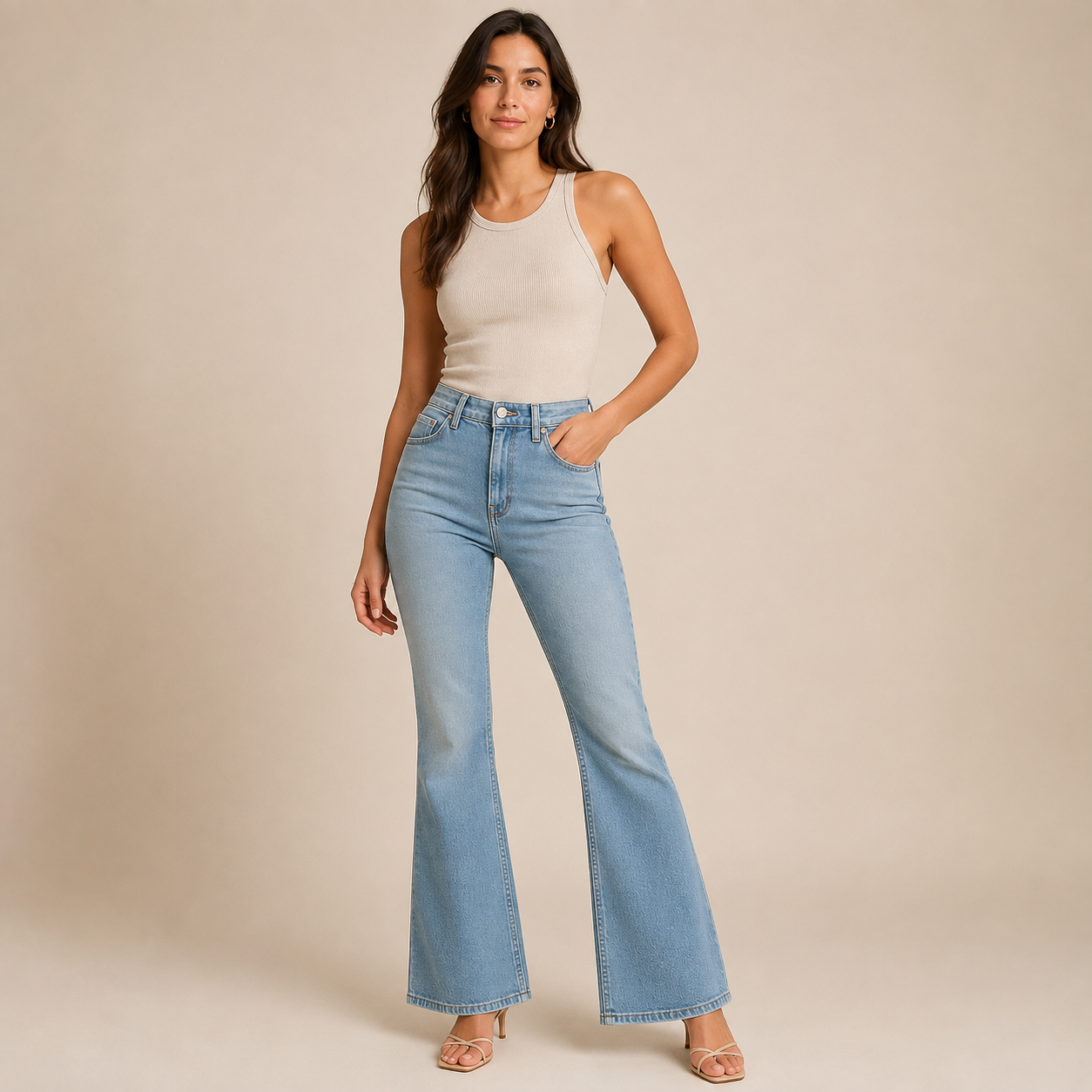 Dames Flared Jeans Hoge Taille | Stretchdenim & Wijde Pijpen | Casual & Retro