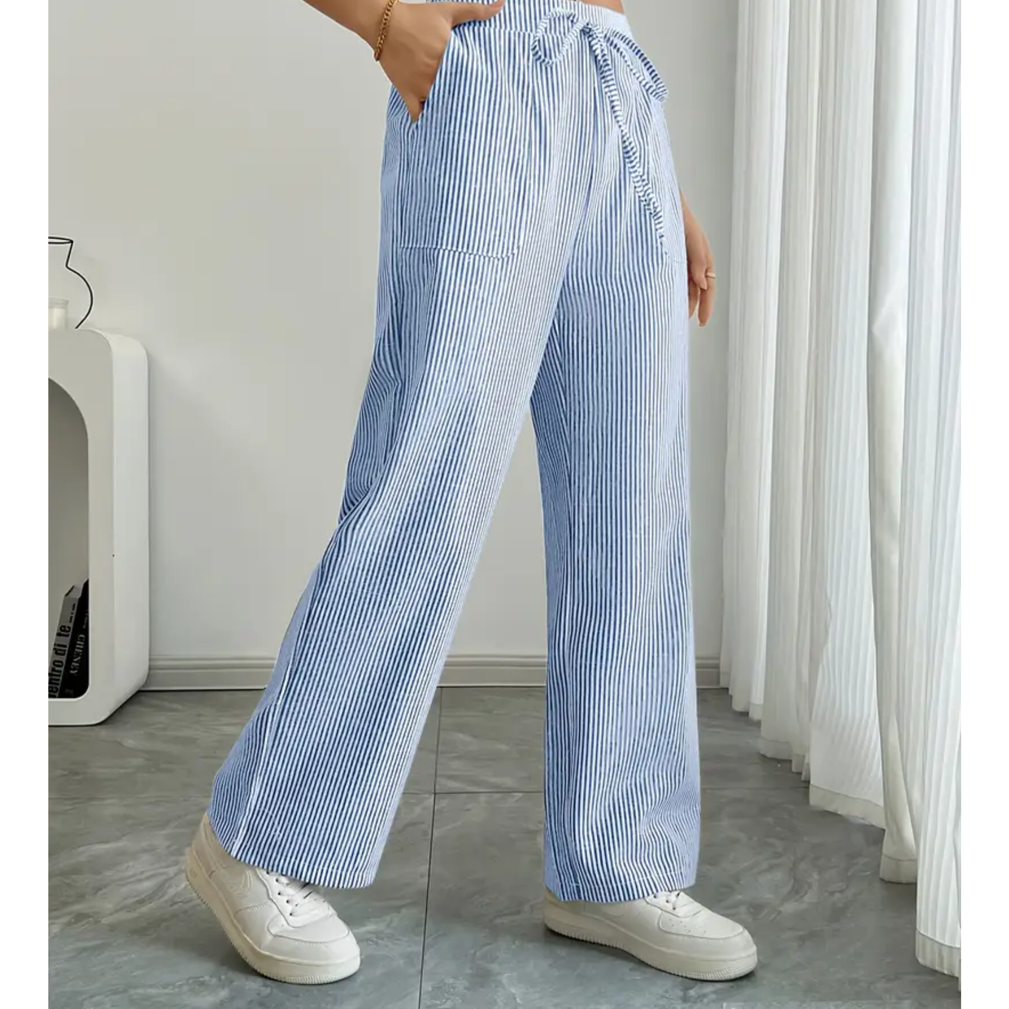 Dames Linnen Brede Broek