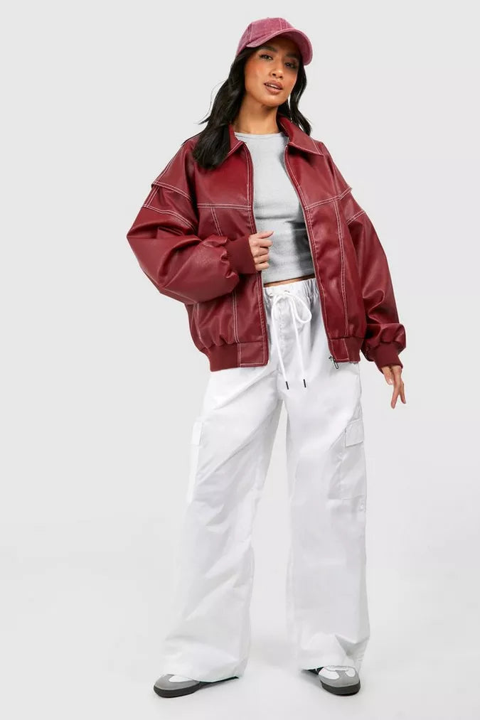 Dames Jas met Ritssluiting en Oversized Pasvorm