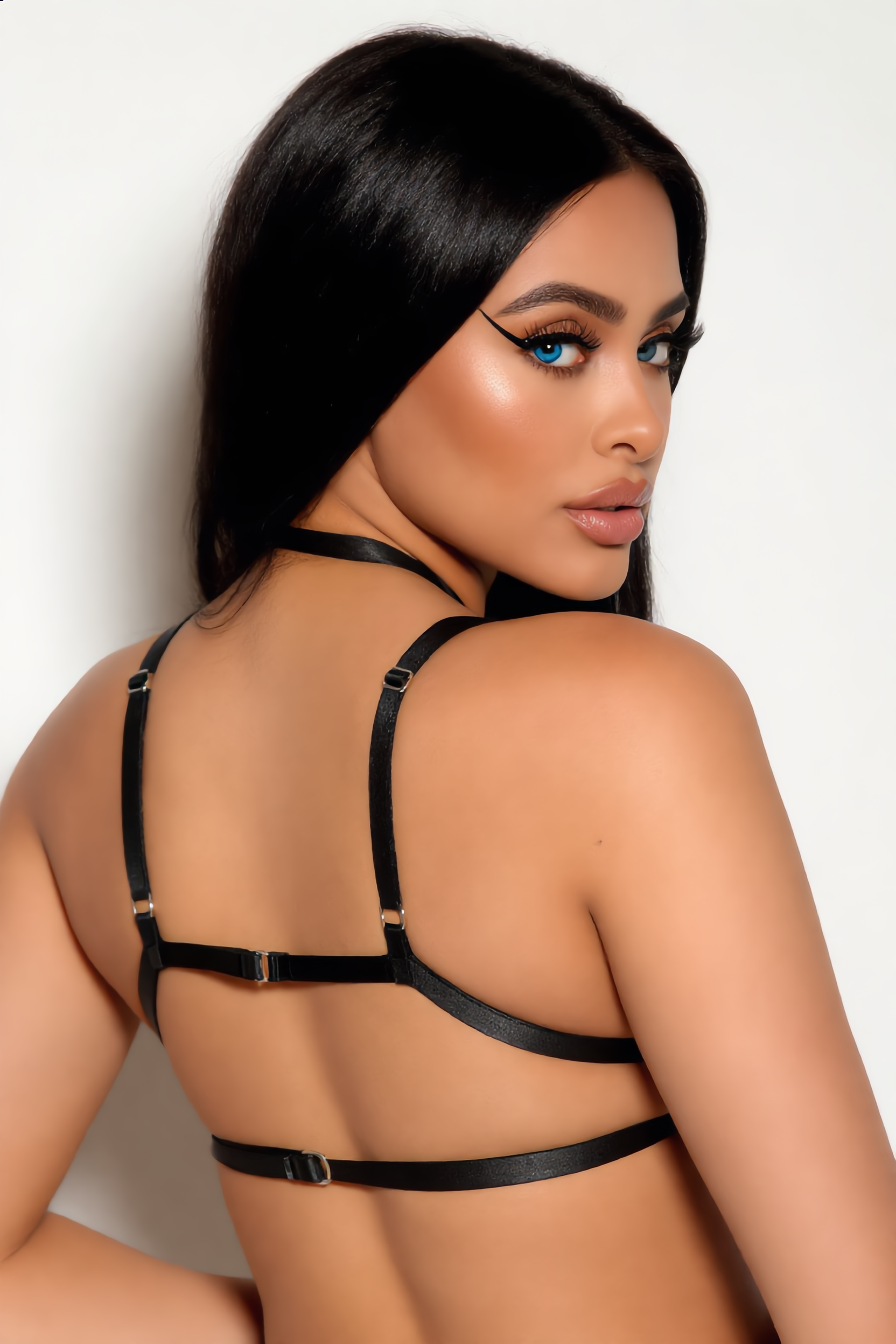 Jarretelset Dames Strappy – Zwart 2-Delig Met Vlinderdetail – Verleidelijk Design & Comfort
