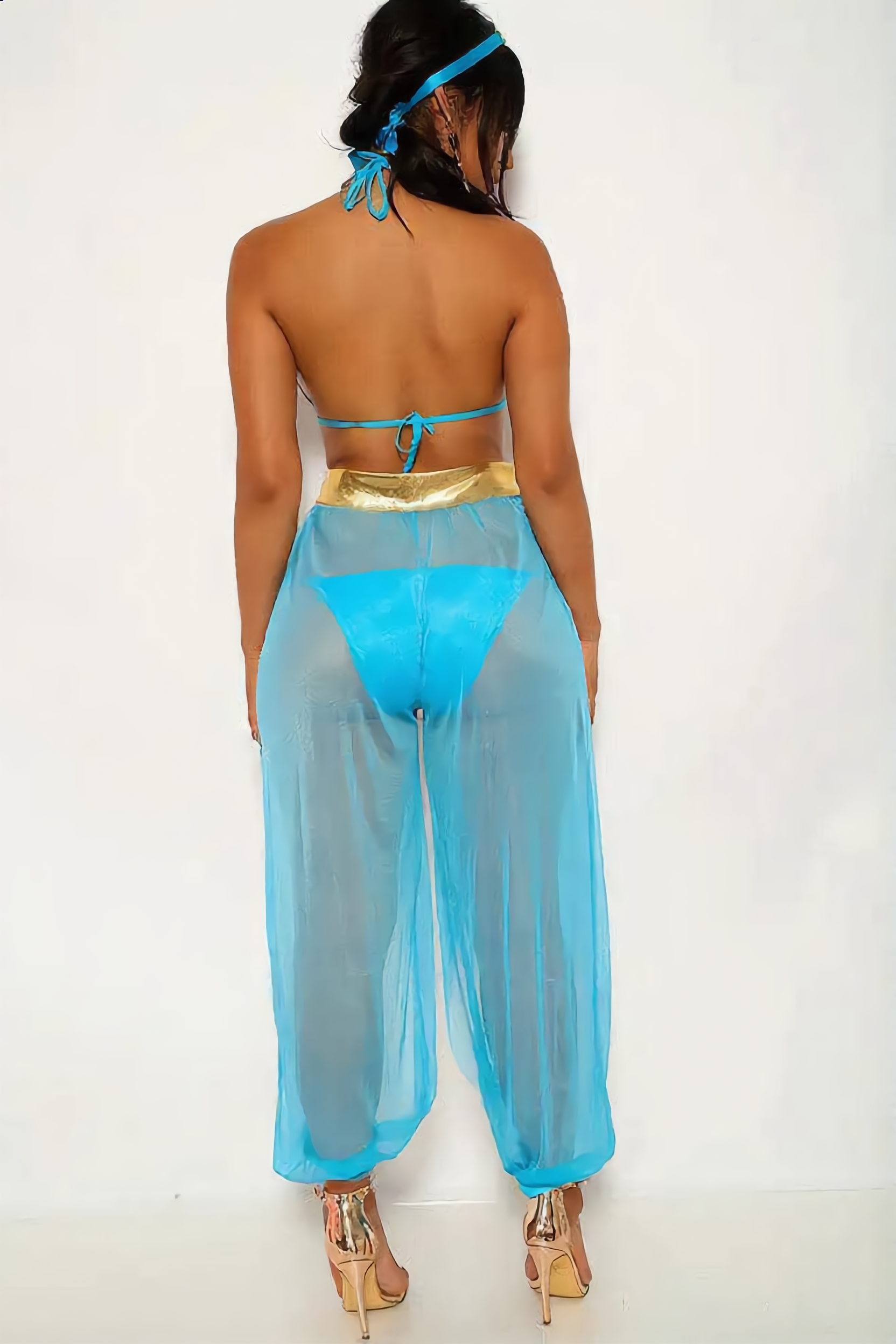 Princess Costume Set Turquoise 3 Delig dames