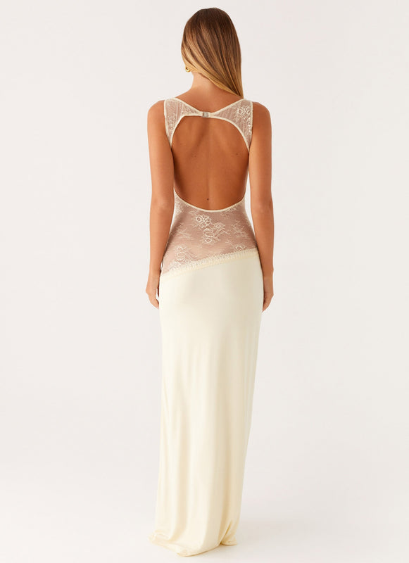 Maxi Jurk Dames – Open Rug Kant Zomerjurk Elegant