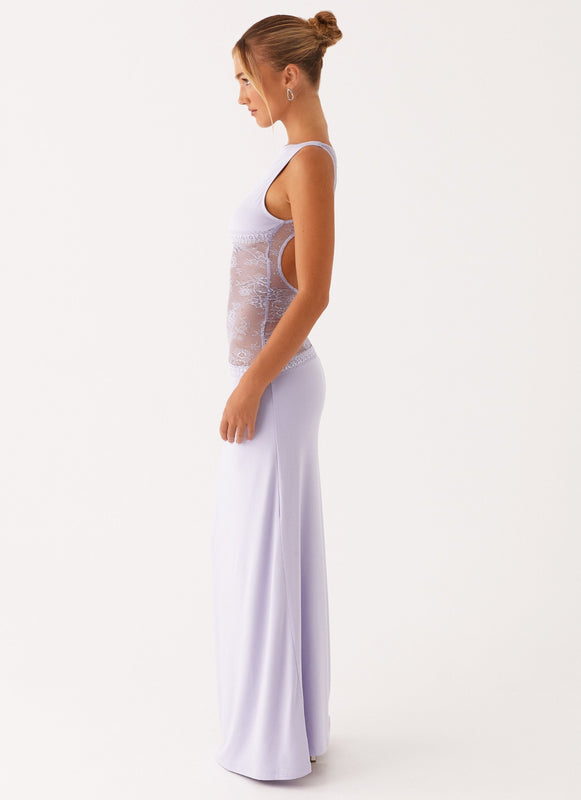 Maxi Jurk Dames – Open Rug Kant Zomerjurk Elegant