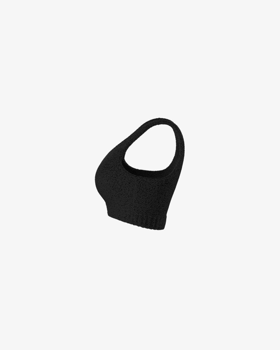 Dames Bouclé Crop Top | Zachte Structuur & Croplengte | Loungen & Casual